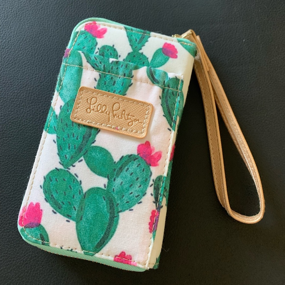 Lilly Pulitzer cactus wristlet